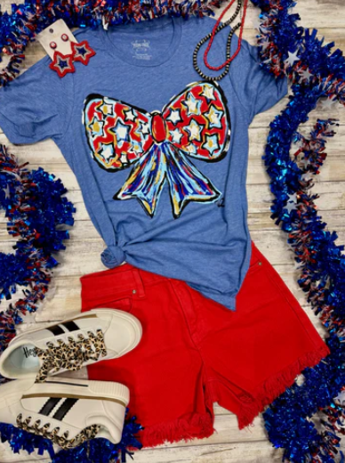 Callie Ann Stelter Patriotic Bow Tee