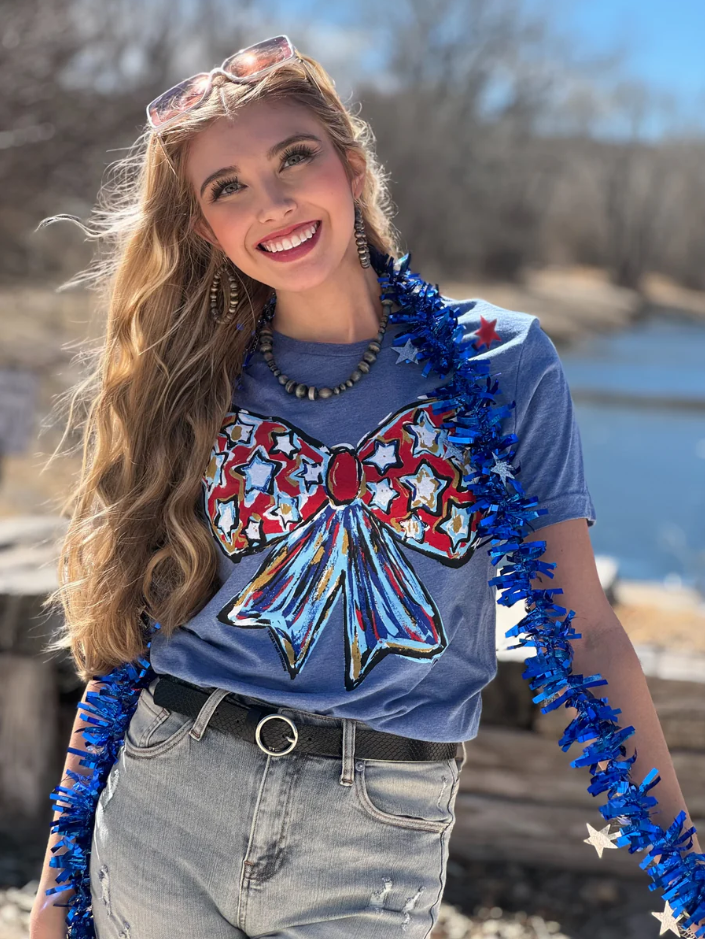 Callie Ann Stelter Patriotic Bow Tee