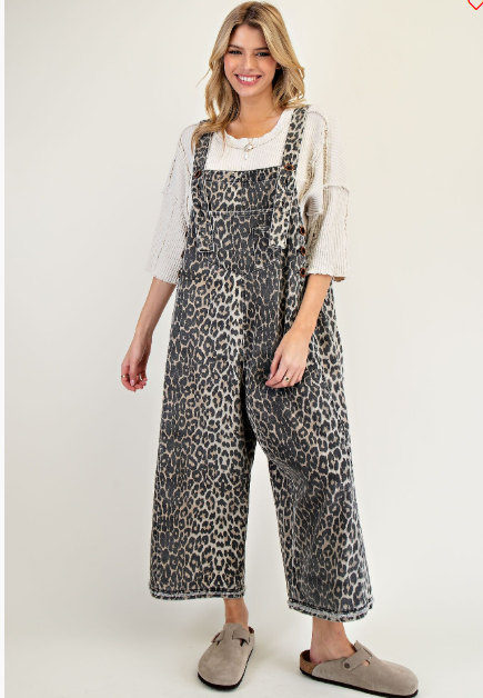 Animal Print Oversized Washed Till Jumper