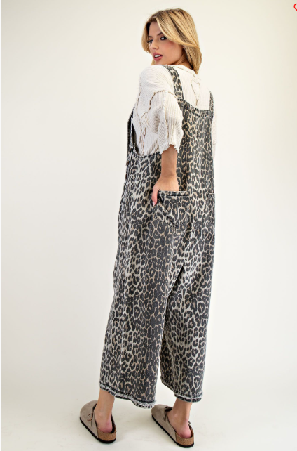 Animal Print Oversized Washed Till Jumper