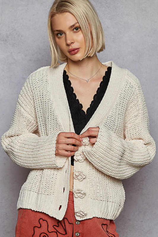 Chenille Cardigan - 4 Colors