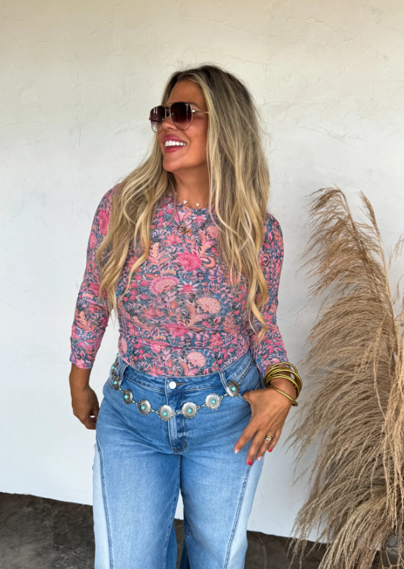 PRE-ORDER: Boots & Blooms Mesh Tops - Final Sale