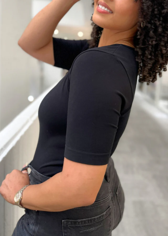 Elbow Sleeve Top - 3 Color Options