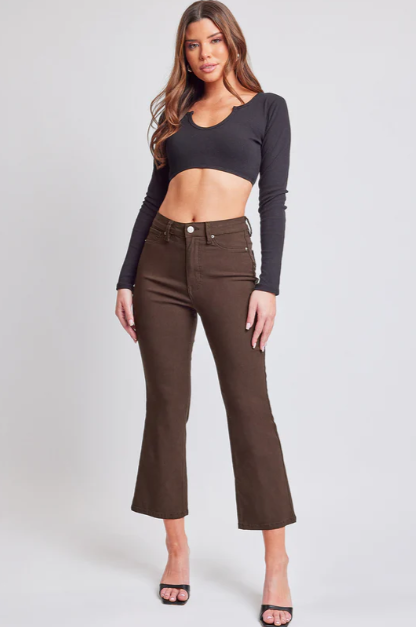 Cocoa Hyperstretch Cropped Kick Flare Pant