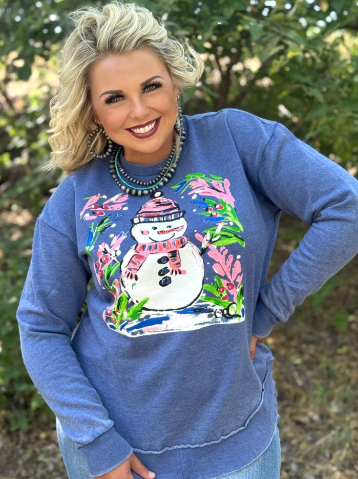Callie Ann Stetler Snowman Poncho Sweatshirt