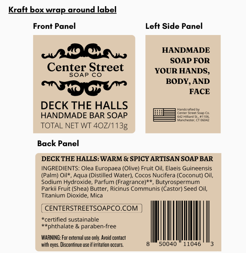 Deck The Halls Christmas Handmade Soap