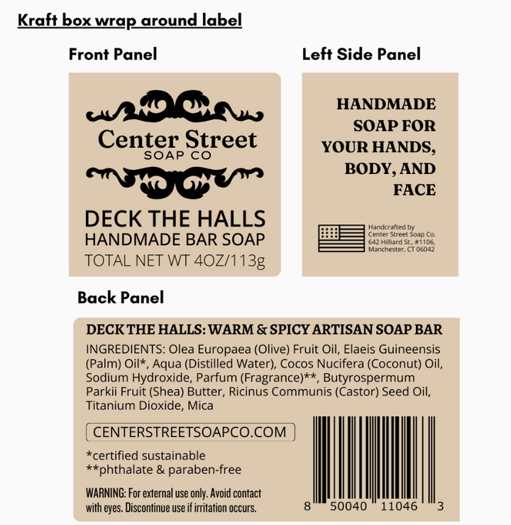 Deck The Halls Christmas Handmade Soap