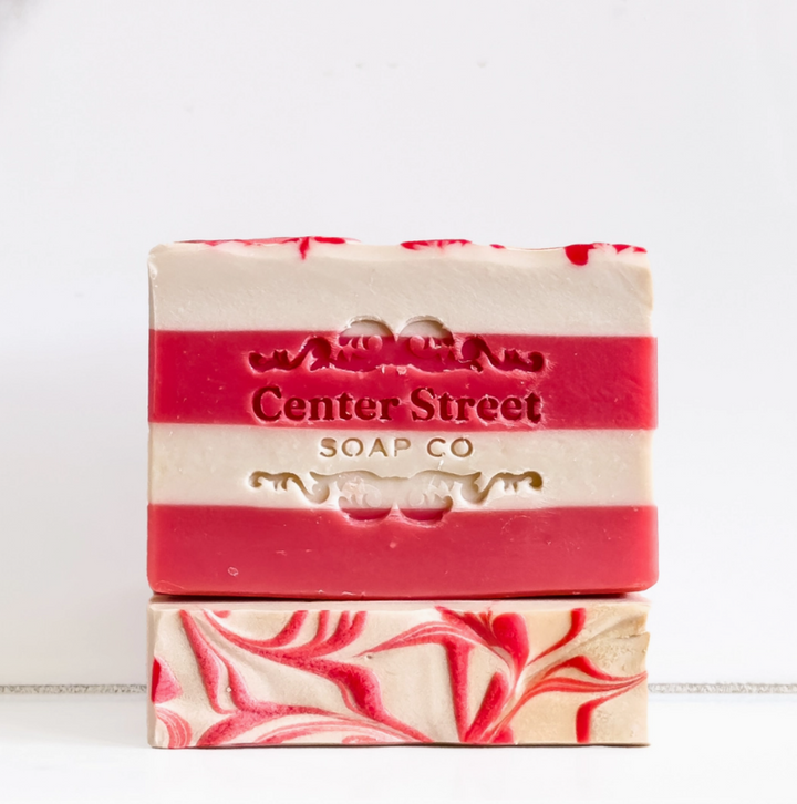 Candy Cane Christmas Handmade Bar Soap