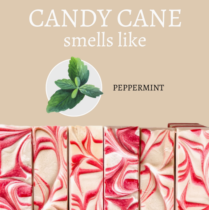 Candy Cane Christmas Handmade Bar Soap