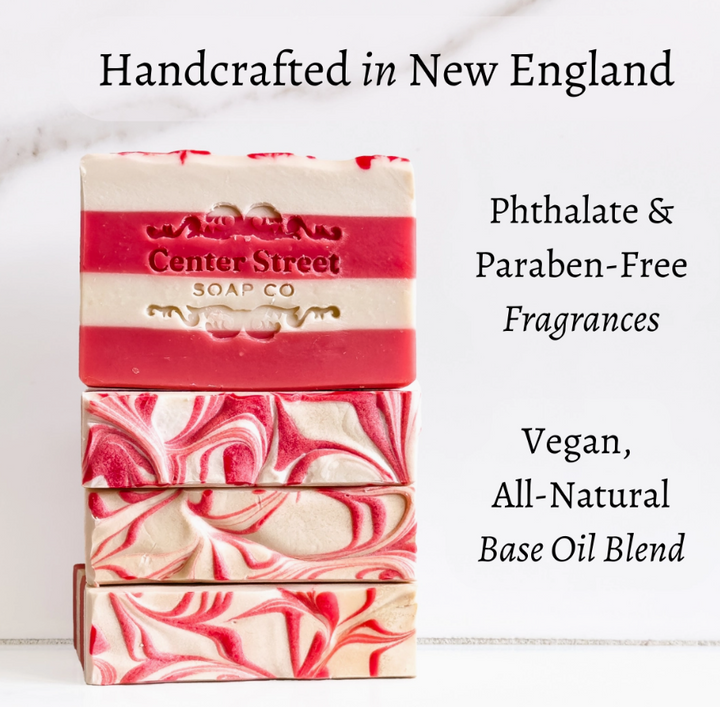 Candy Cane Christmas Handmade Bar Soap