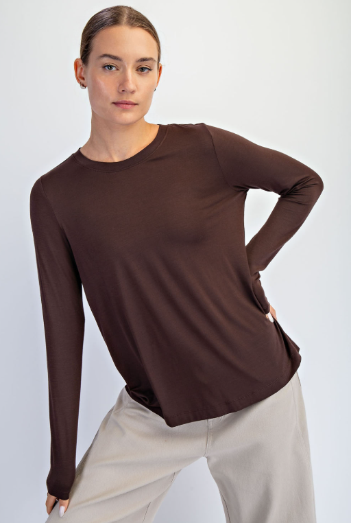 Modal Long Sleeve Top - 3 Color Options