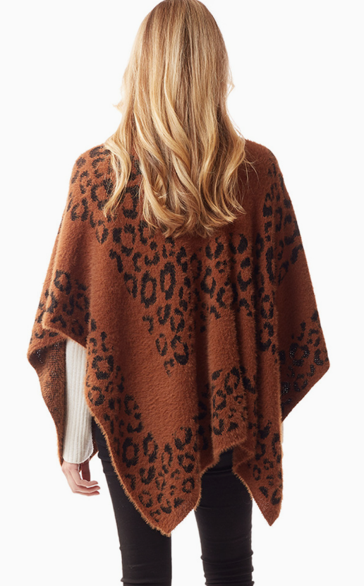 Fuzzy Leopard Ruana