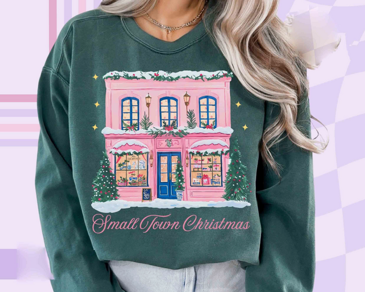 Forest Green "Small Town Christmas" Sweatshirt