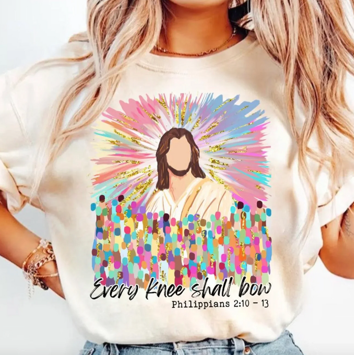 White "Every Knee Shall Bow" Sweatshirt/Tee