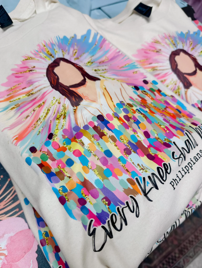 White "Every Knee Shall Bow" Sweatshirt/Tee