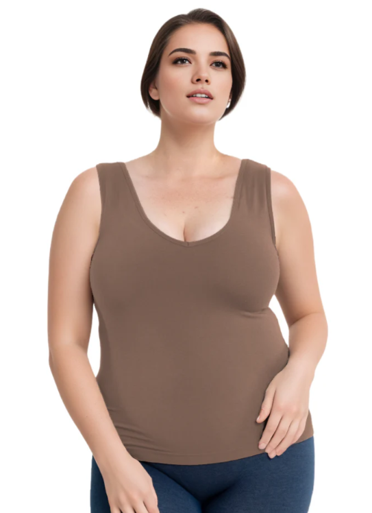 Built-In Bra Tank - Missy & Extended Sizes -