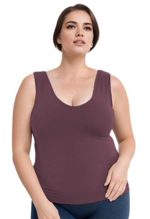 Built-In Bra Tank - Missy & Extended Sizes -