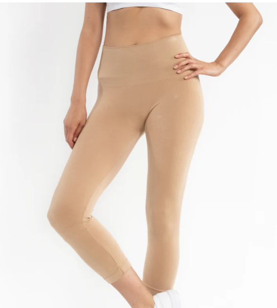 High Waisted Cropped Leggings - Missy & Curvy