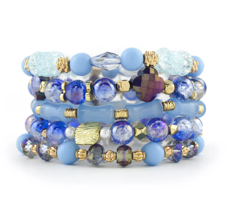 Erimish 5 Strand Bracelet Set - 4 Color Options