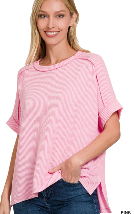 Corded Cuff Sleeve Top