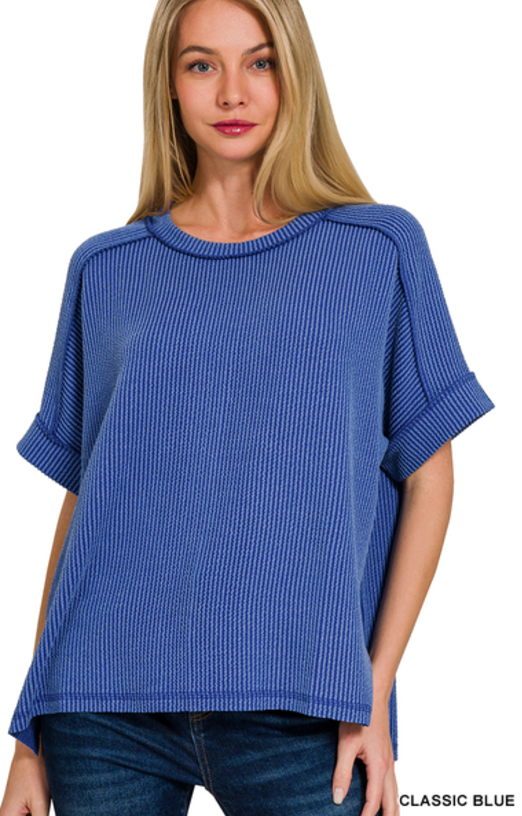 Corded Cuff Sleeve Top