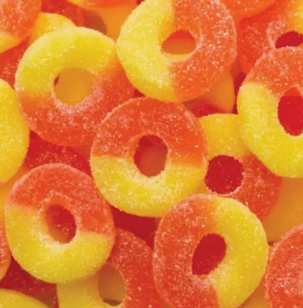 "You Deserve Candy" Peach Gummy Rings