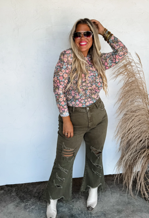 PRE-ORDER: Boots & Blooms Mesh Tops - Final Sale