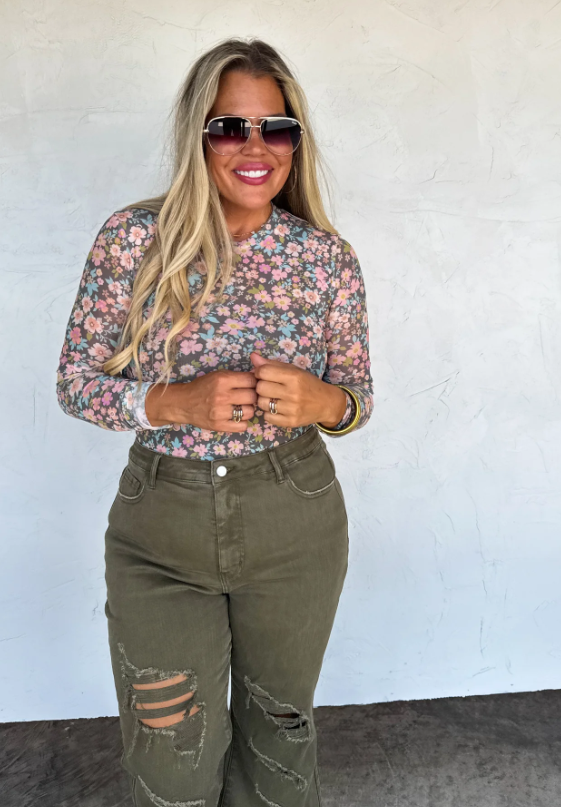 PRE-ORDER: Boots & Blooms Mesh Tops - Final Sale
