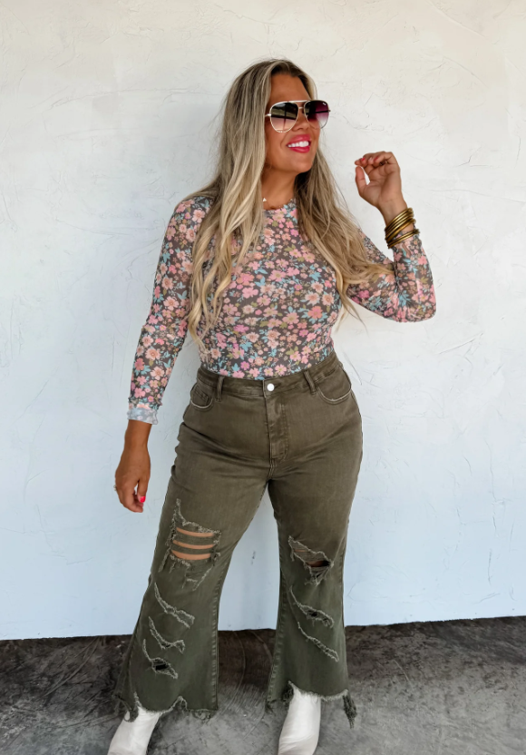 PRE-ORDER: Boots & Blooms Mesh Tops - Final Sale