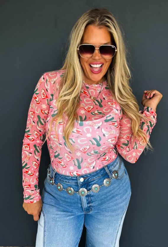 PRE-ORDER: Boots & Blooms Mesh Tops - Final Sale