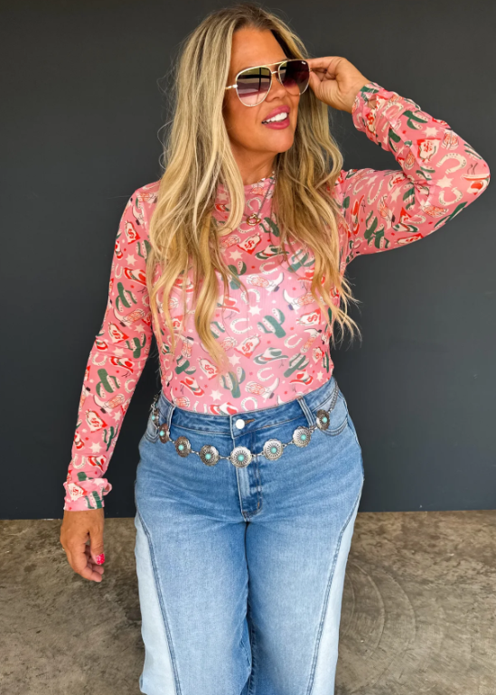PRE-ORDER: Boots & Blooms Mesh Tops - Final Sale