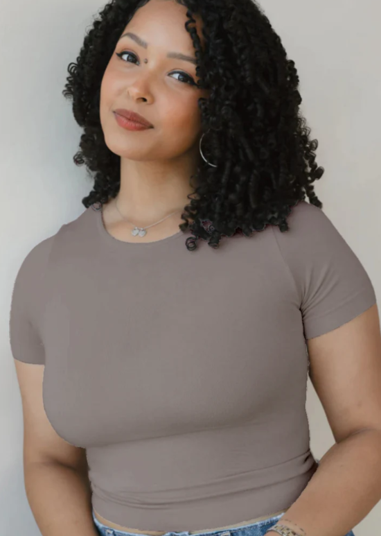 Short Sleeve Waist Length Top - 10 Color Options