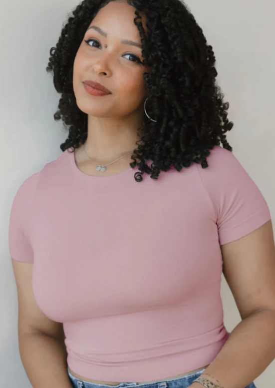 Short Sleeve Waist Length Top - 10 Color Options