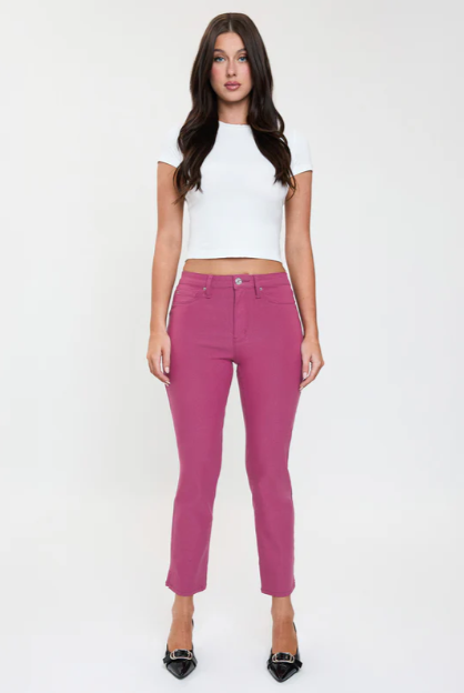 Women’s High Rise Hyperstretch Cropped Straight Pants - 3 Color Options