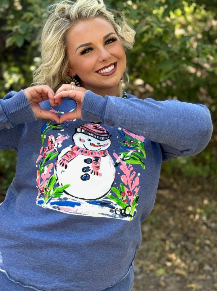 Callie Ann Stetler Snowman Poncho Sweatshirt
