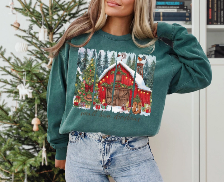 Western "Small Town Christmas" Sweatshirt - 3 Color Options