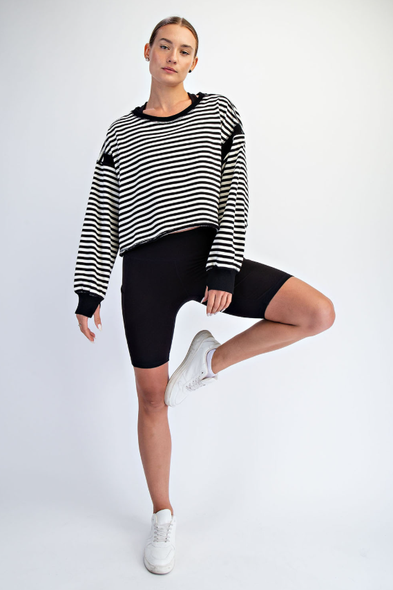 Striped Long Sleeve Top - 2 Color Options
