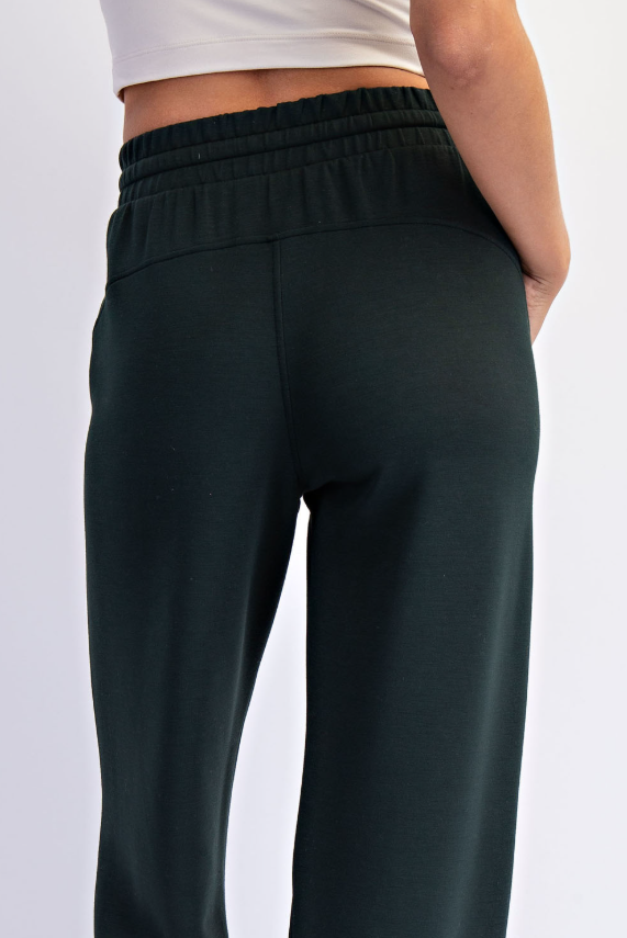 Modal Scuba Cropped Wide Leg Pant - 4 Color Options