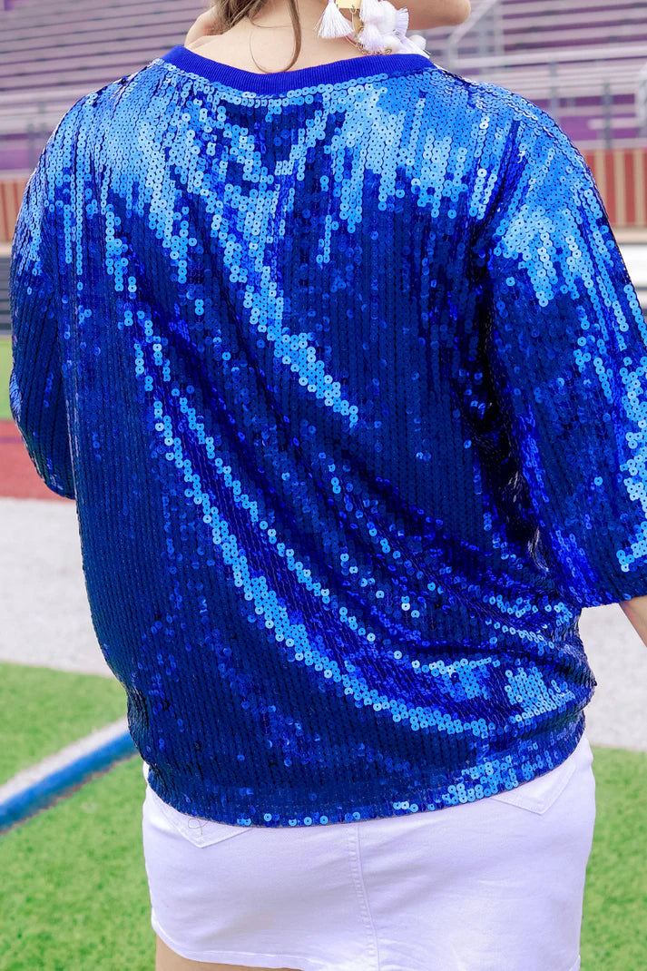 Sequin Game Day Top - 3 Color Options