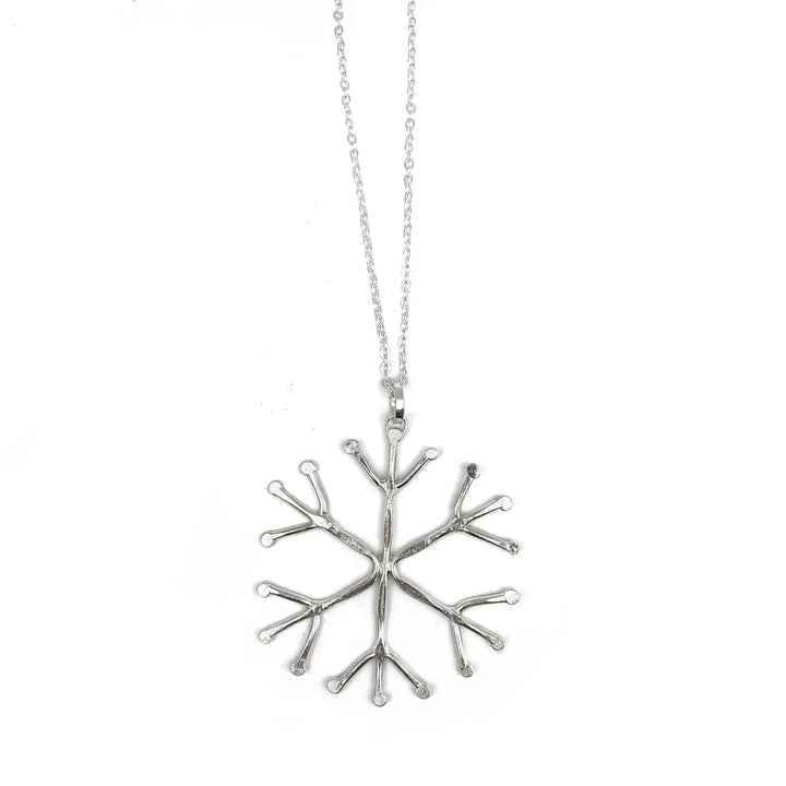 Snowflake Silver Plated Pendant Necklace