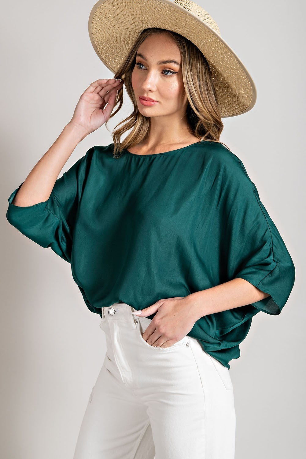 3/4 Sleeve Dolman Top - 3 Color Options
