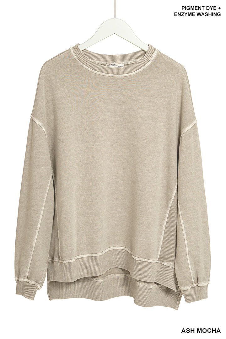 French Terry Washed Pullover - 7 Color Options