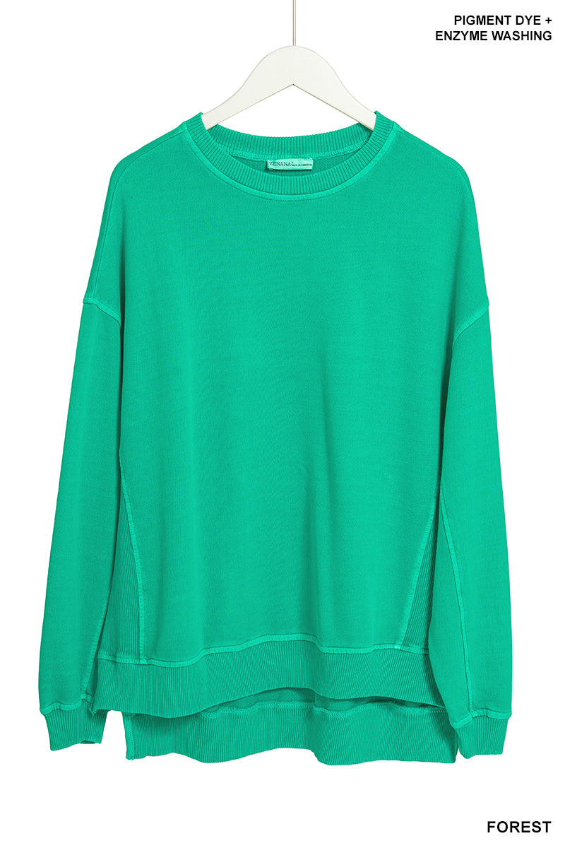 French Terry Washed Pullover - 7 Color Options