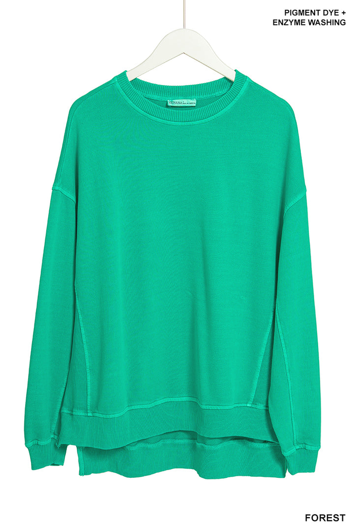 French Terry Washed Pullover - 7 Color Options