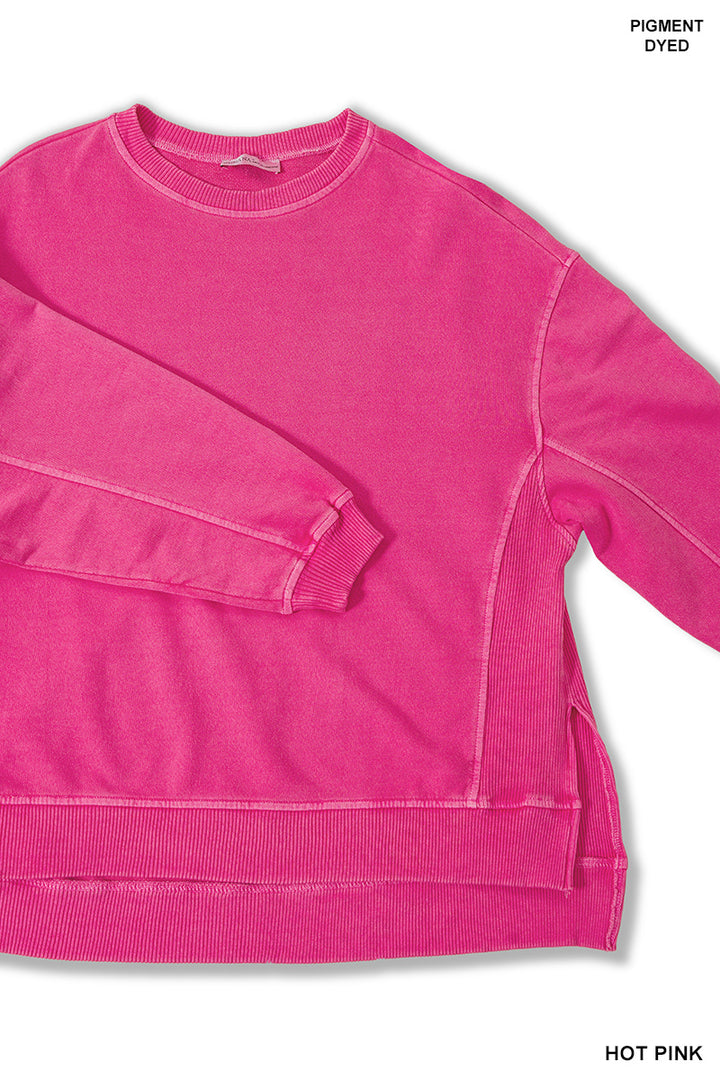 French Terry Washed Pullover - 7 Color Options