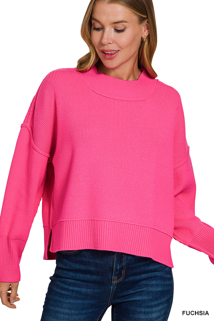 Drop Shoulder Sweater - 2 Color Options