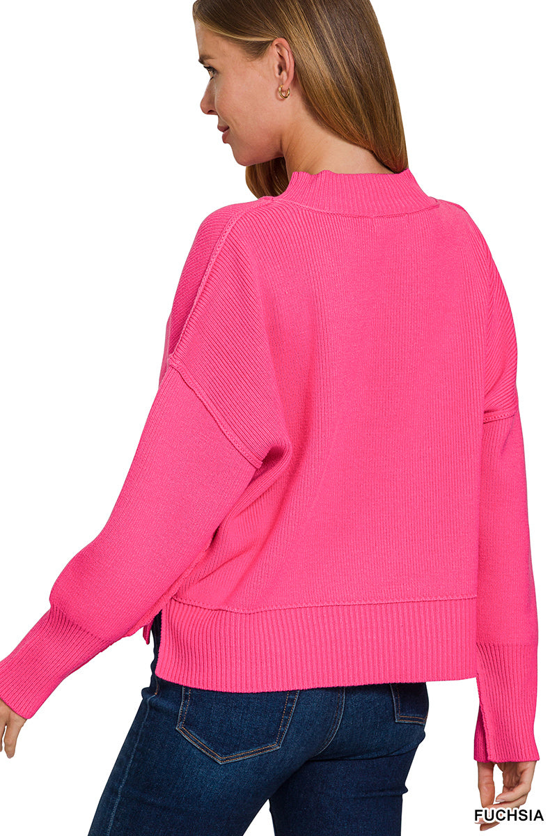 Drop Shoulder Sweater - 2 Color Options