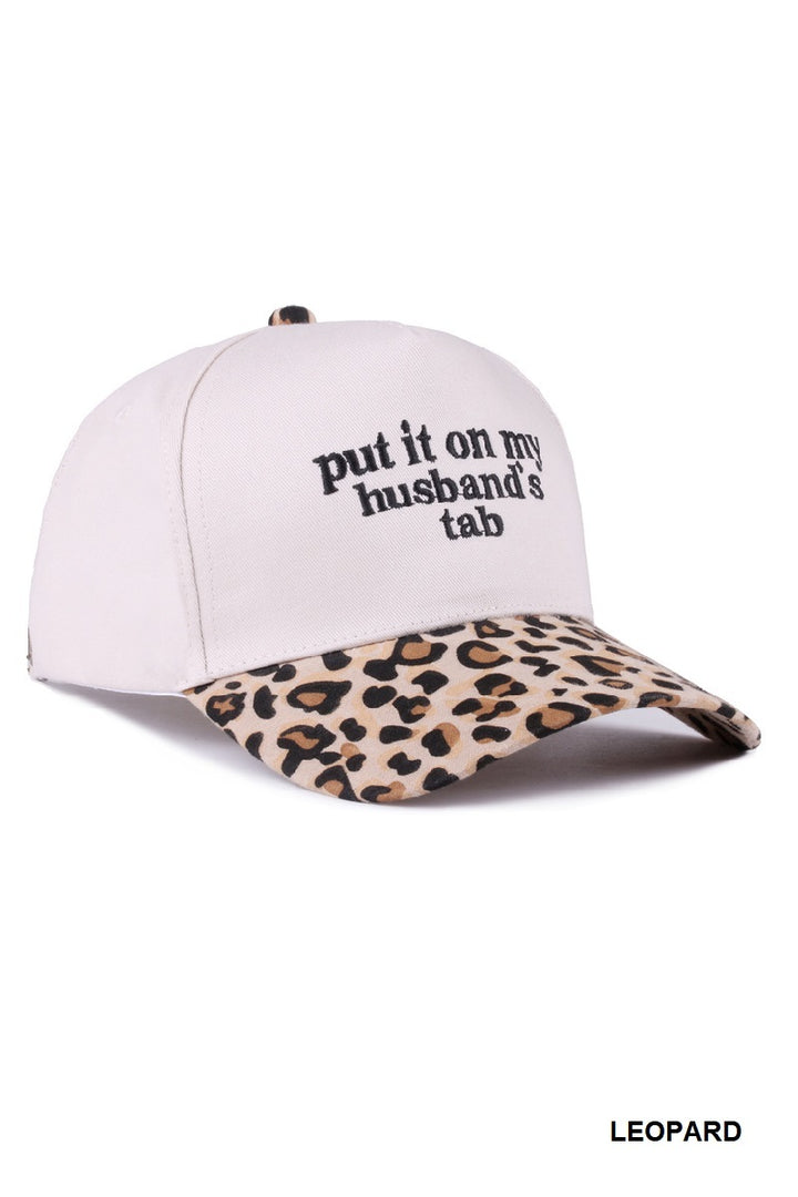 Two Tone "Put It On My Husband's Tab" Hat - 9 Color Options
