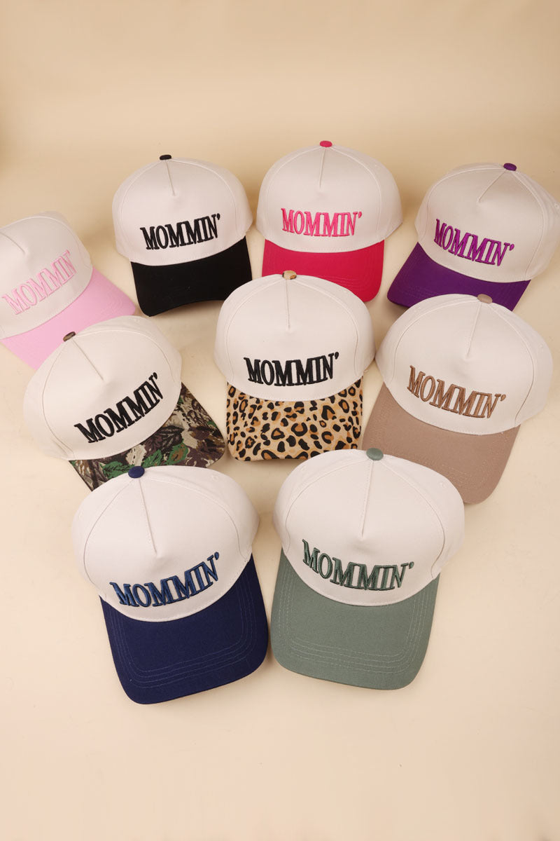 Two-Tone "Mommin'" Hat - 8 Color Options