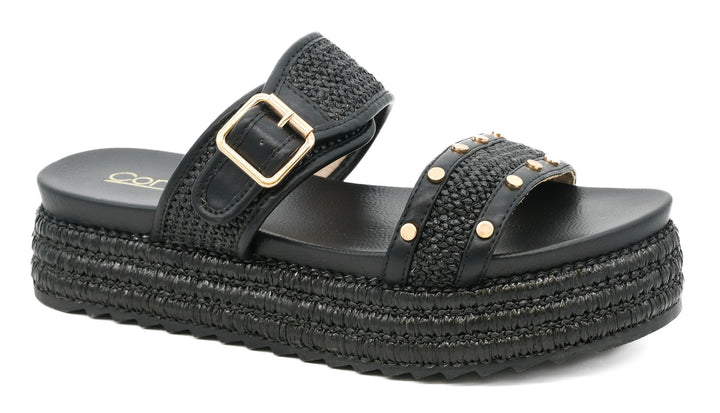 Platform Raffia Sandal - 2 Color Options